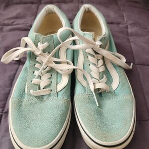Mint Green Lace-Up Sneakers